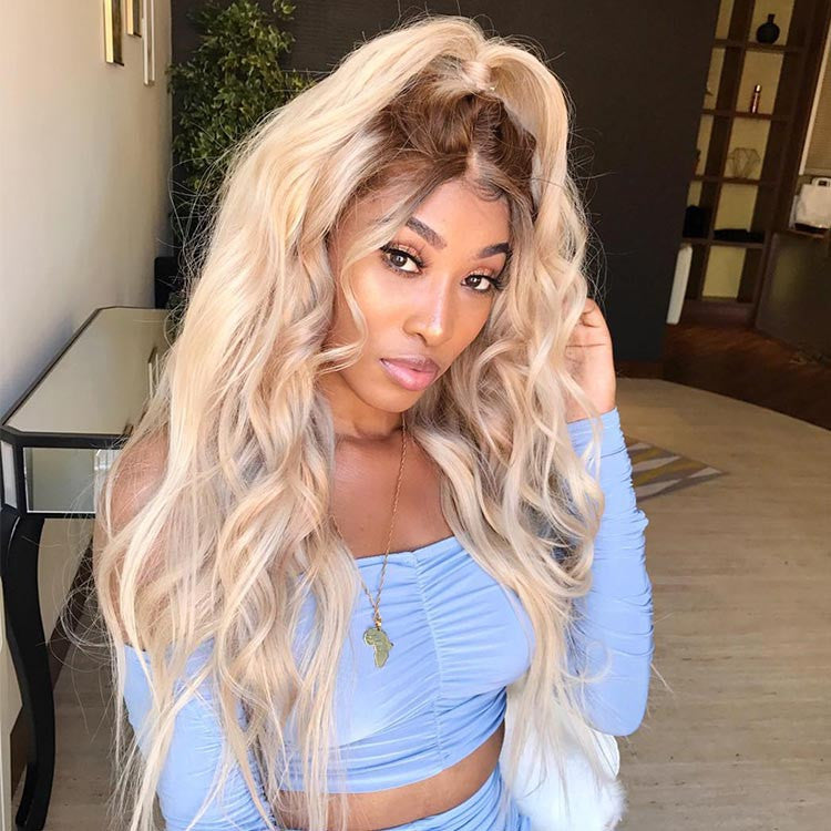 Affordable blonde human outlet hair wigs